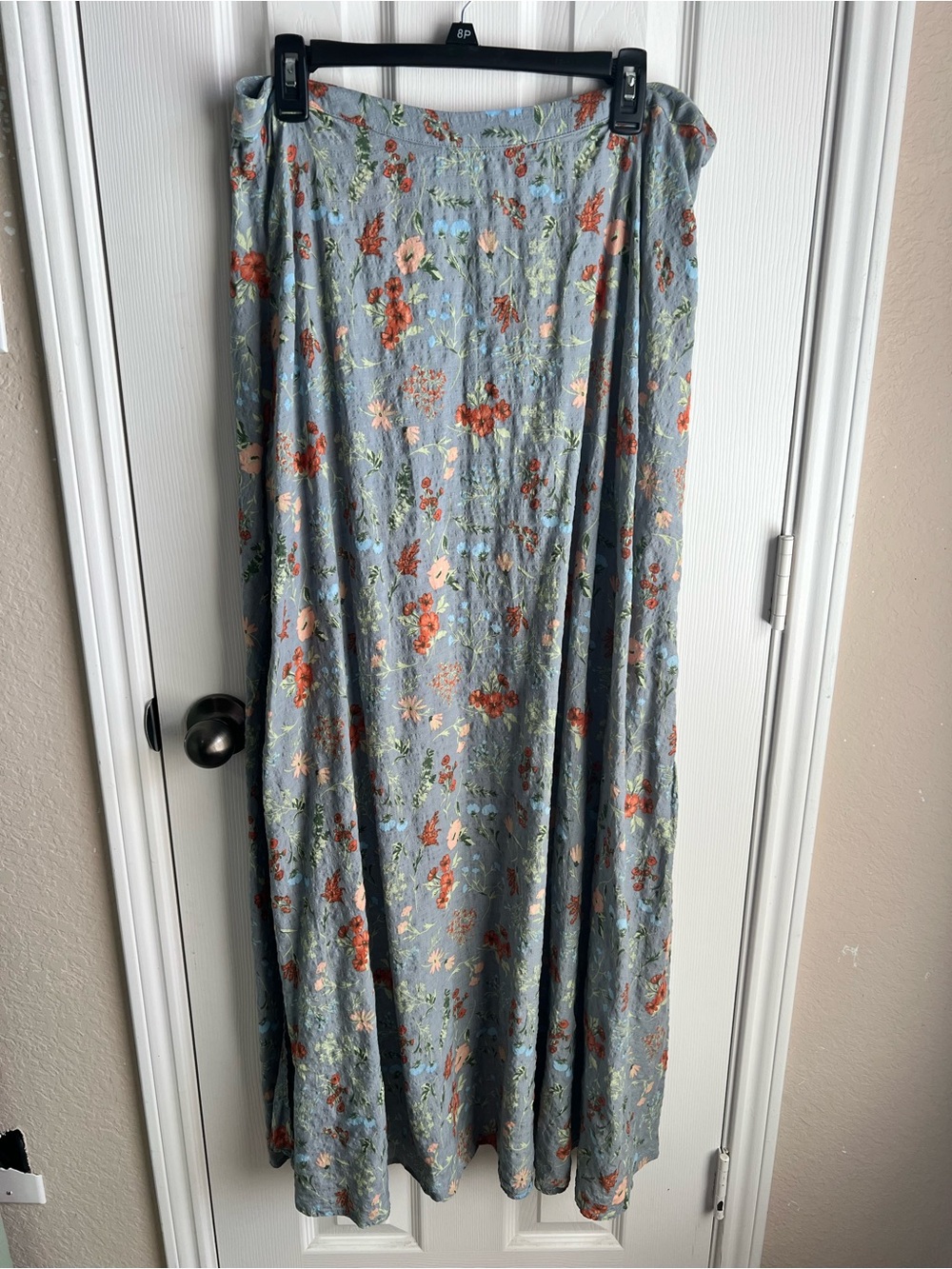 NATURAL LIFE Dusty Blue Floral Maxi Skirt
